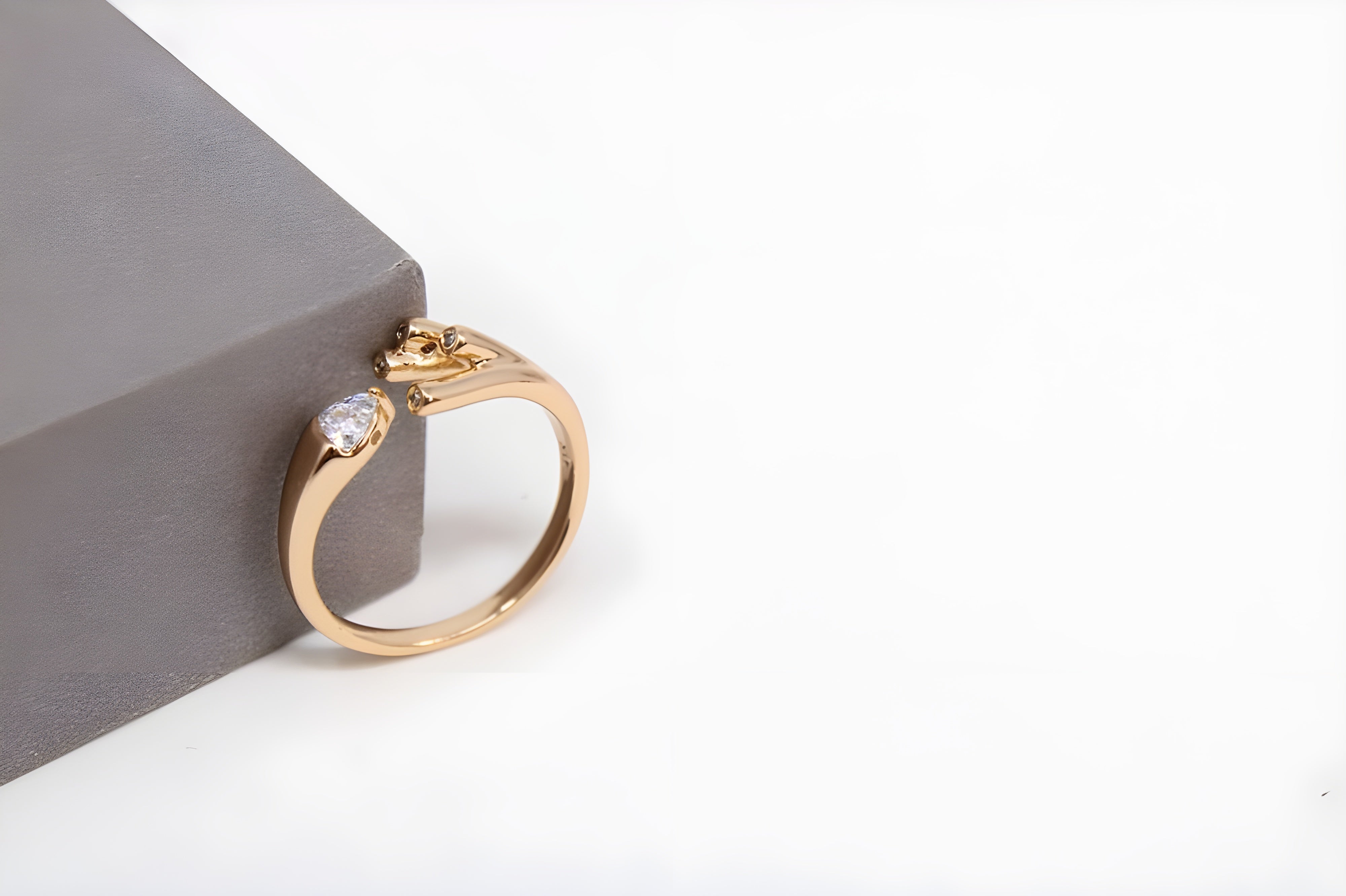 Heart's Gilded Embrace Ring