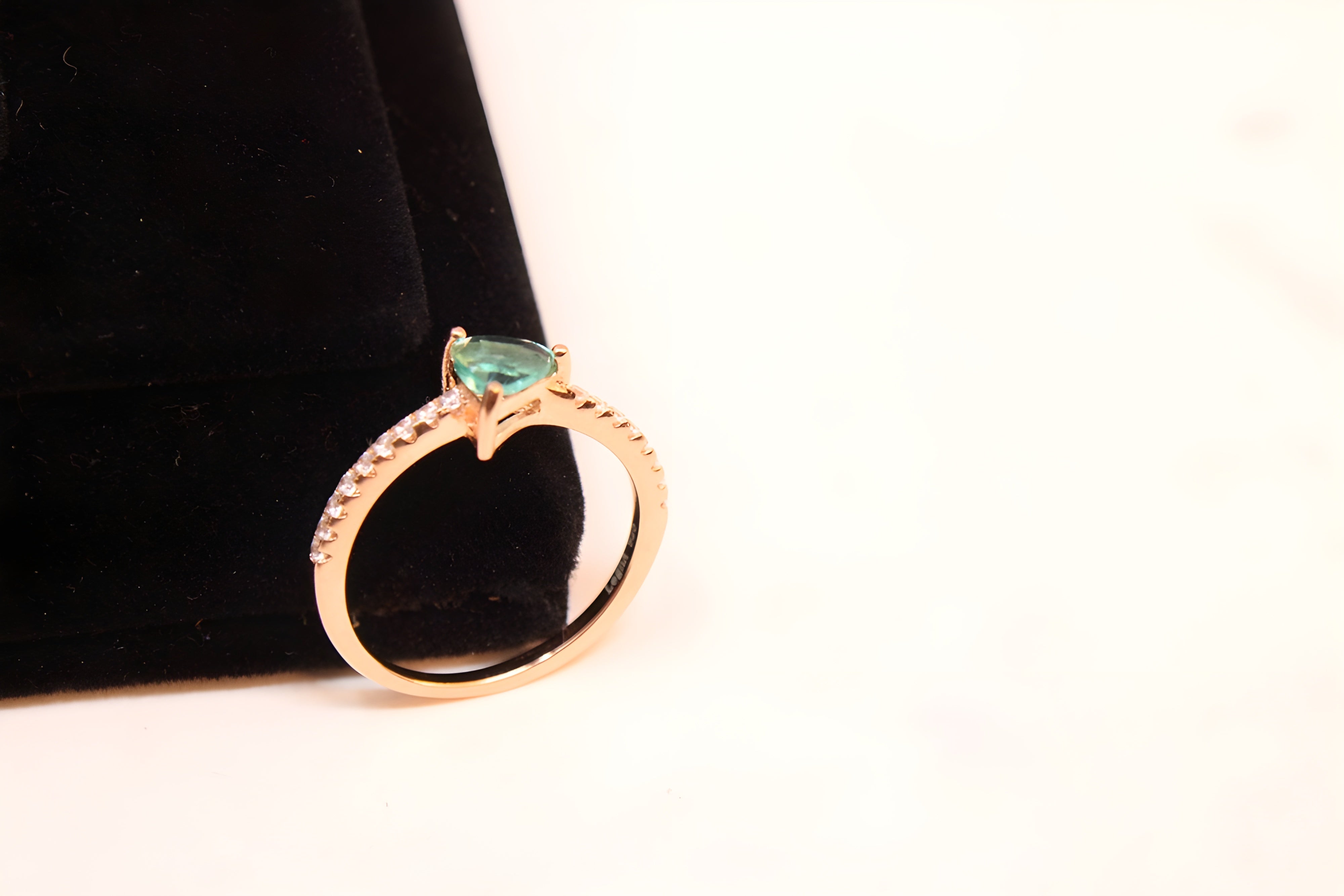 Copper Aurora Prism VeeLux Premium Crystal Ring