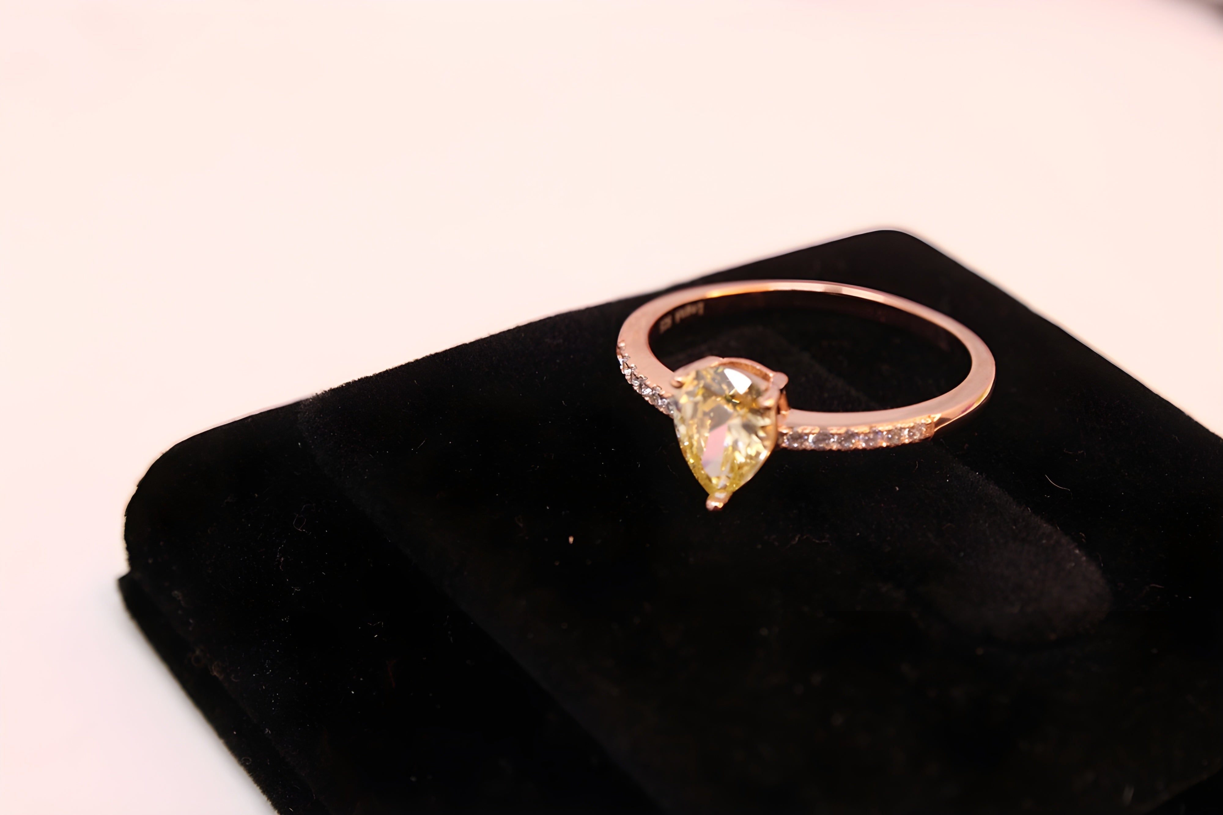 Copper Gold Prism VeeLux Premium Crystal Ring