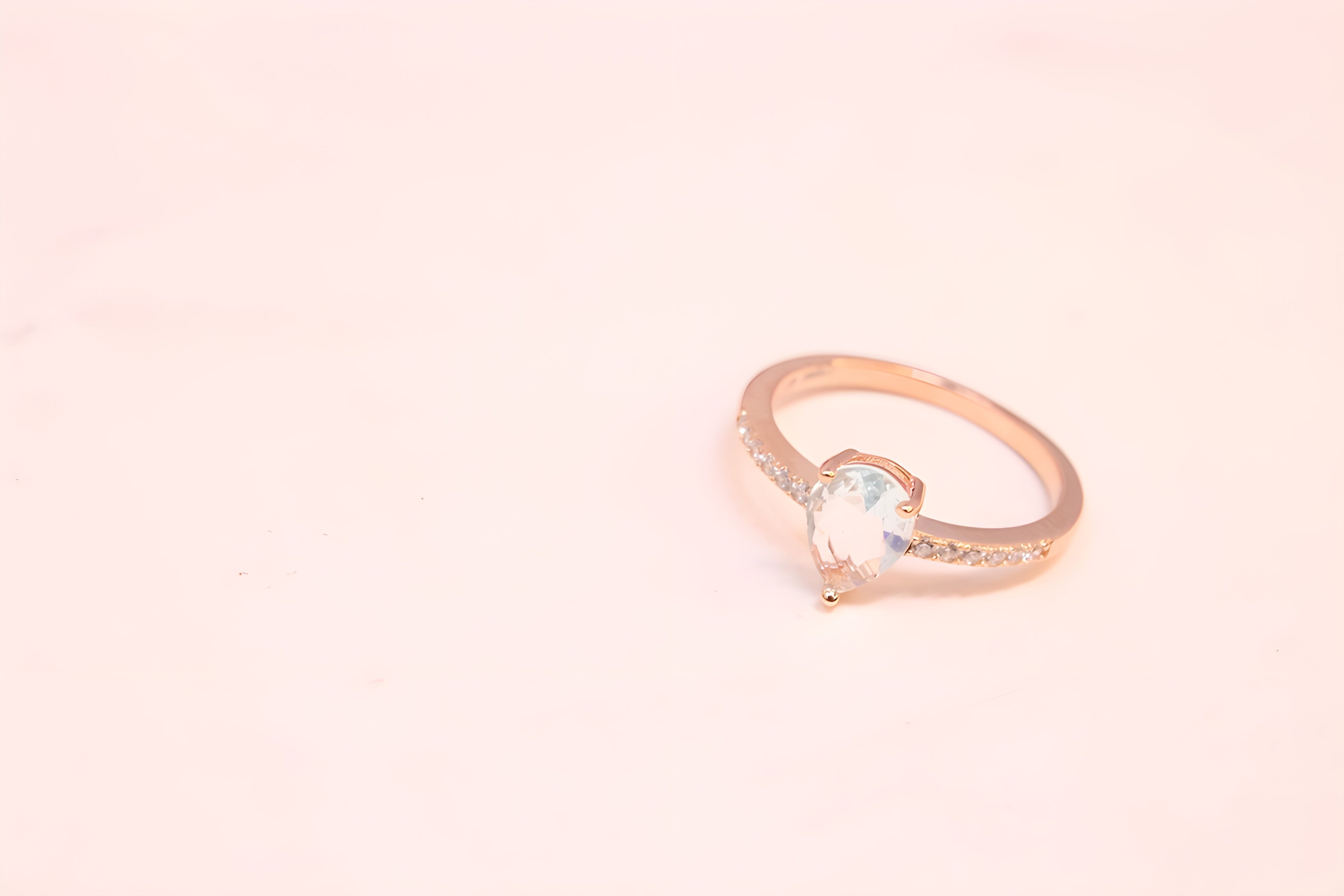 Copper Gold Prism VeeLux Premium Crystal Ring