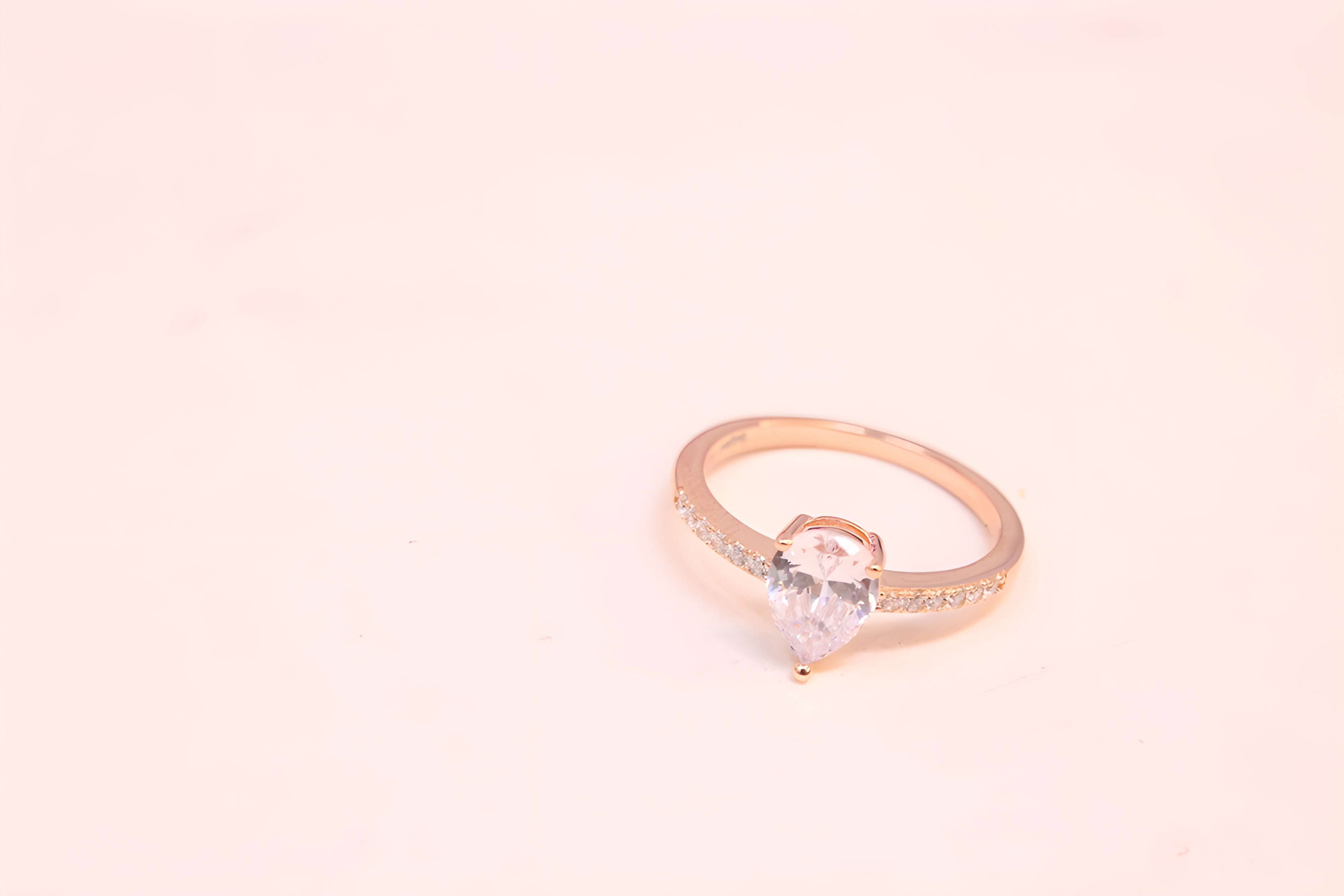 Copper Gold Prism VeeLux Premium Crystal Ring