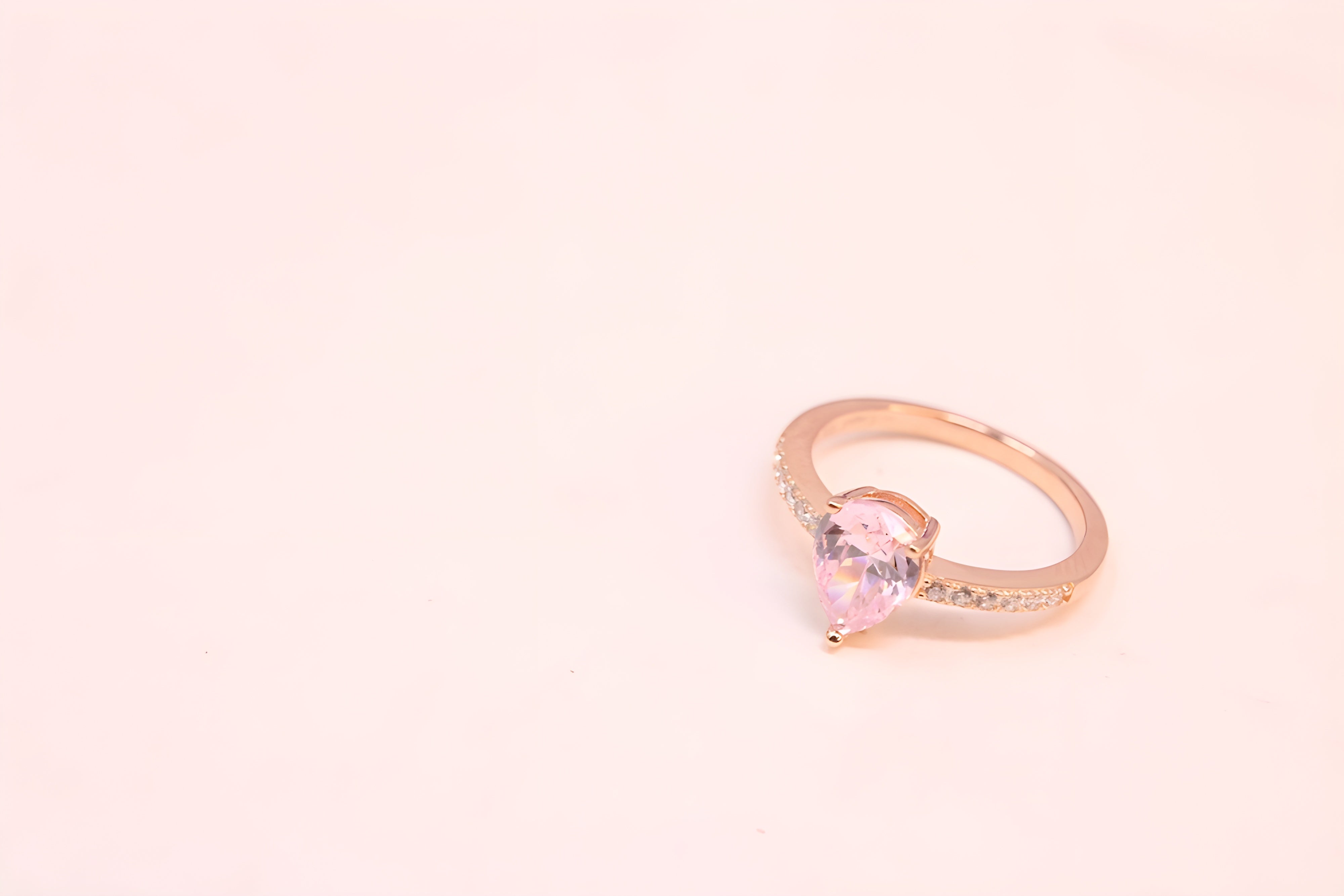 Copper Gold Prism VeeLux Premium Crystal Ring