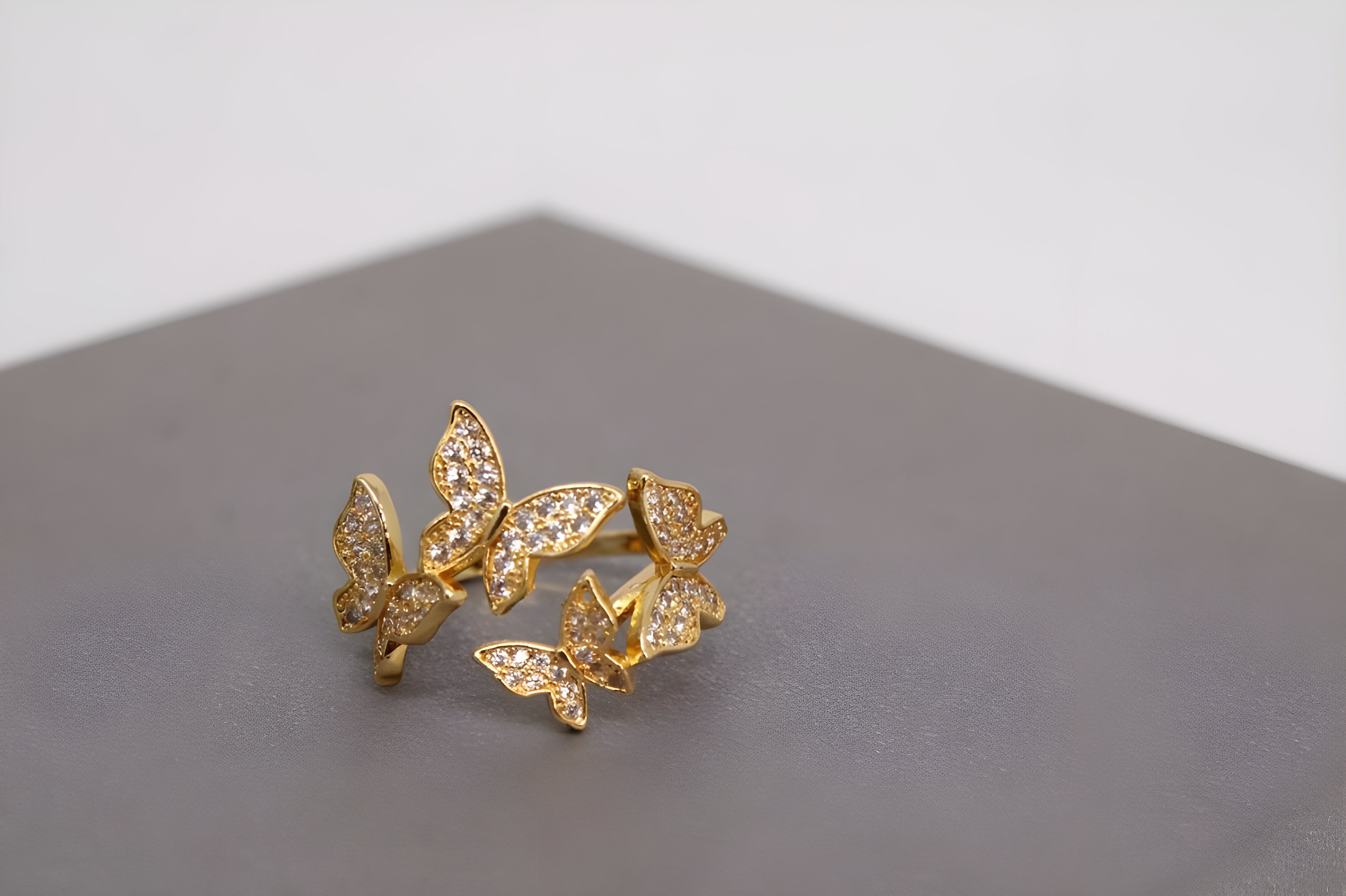 Golden Butterfly Bliss Ring