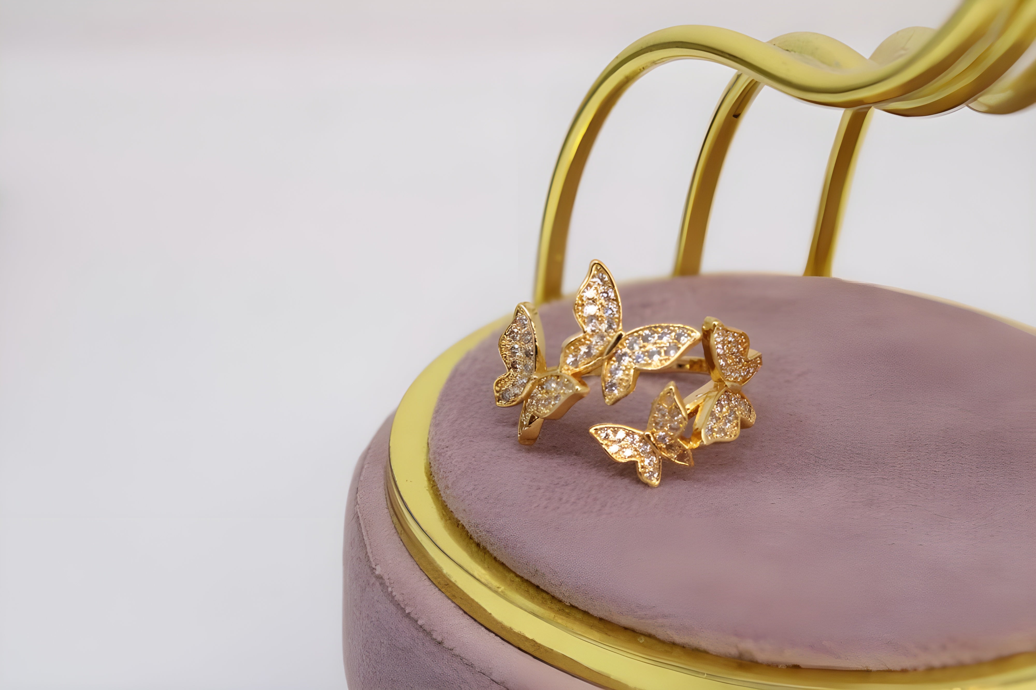 Golden Butterfly Bliss Ring