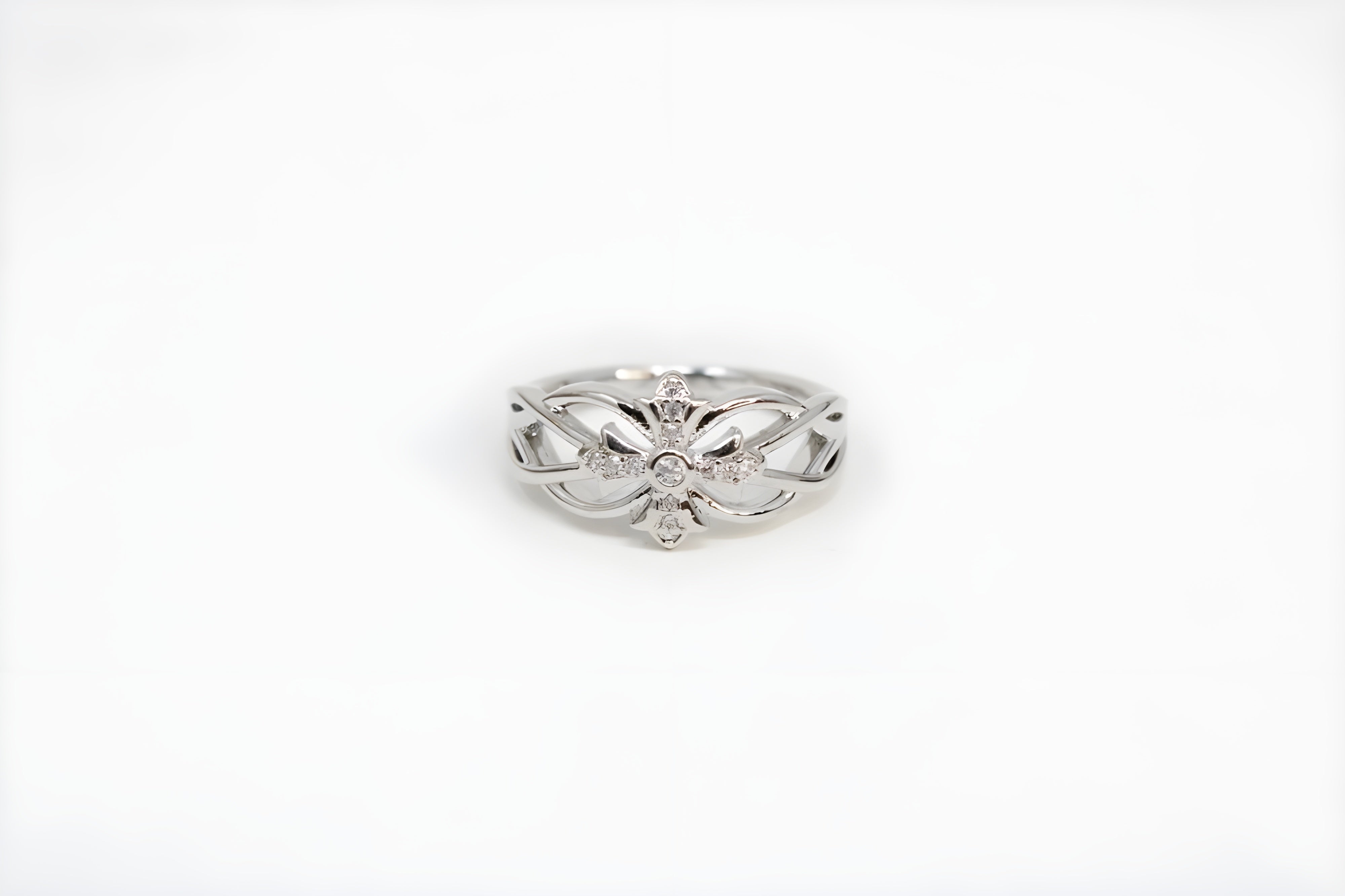 Radiant Elegance Crystal Silver Ring