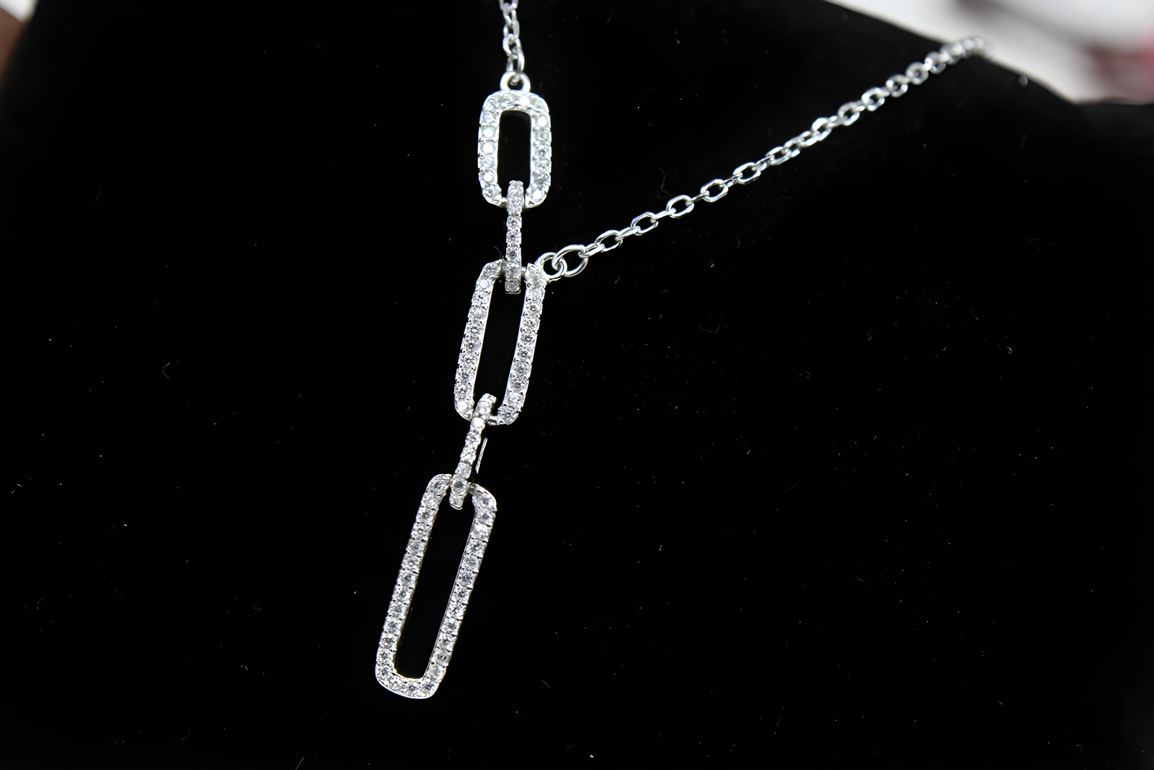 Sterling Silver Swarovski Crystal Chain Pendant