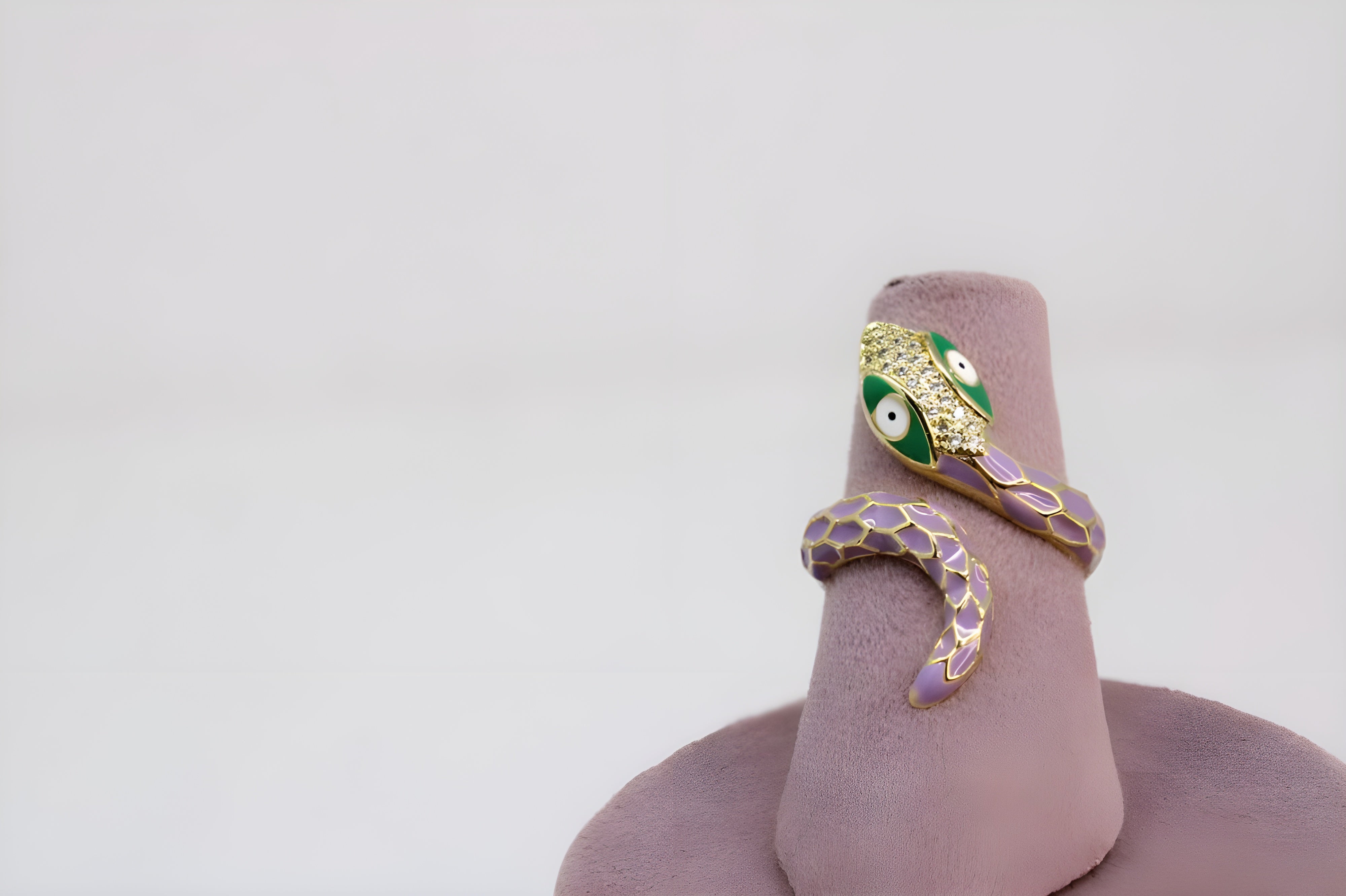 Multicolor Serpent Crystal Ring