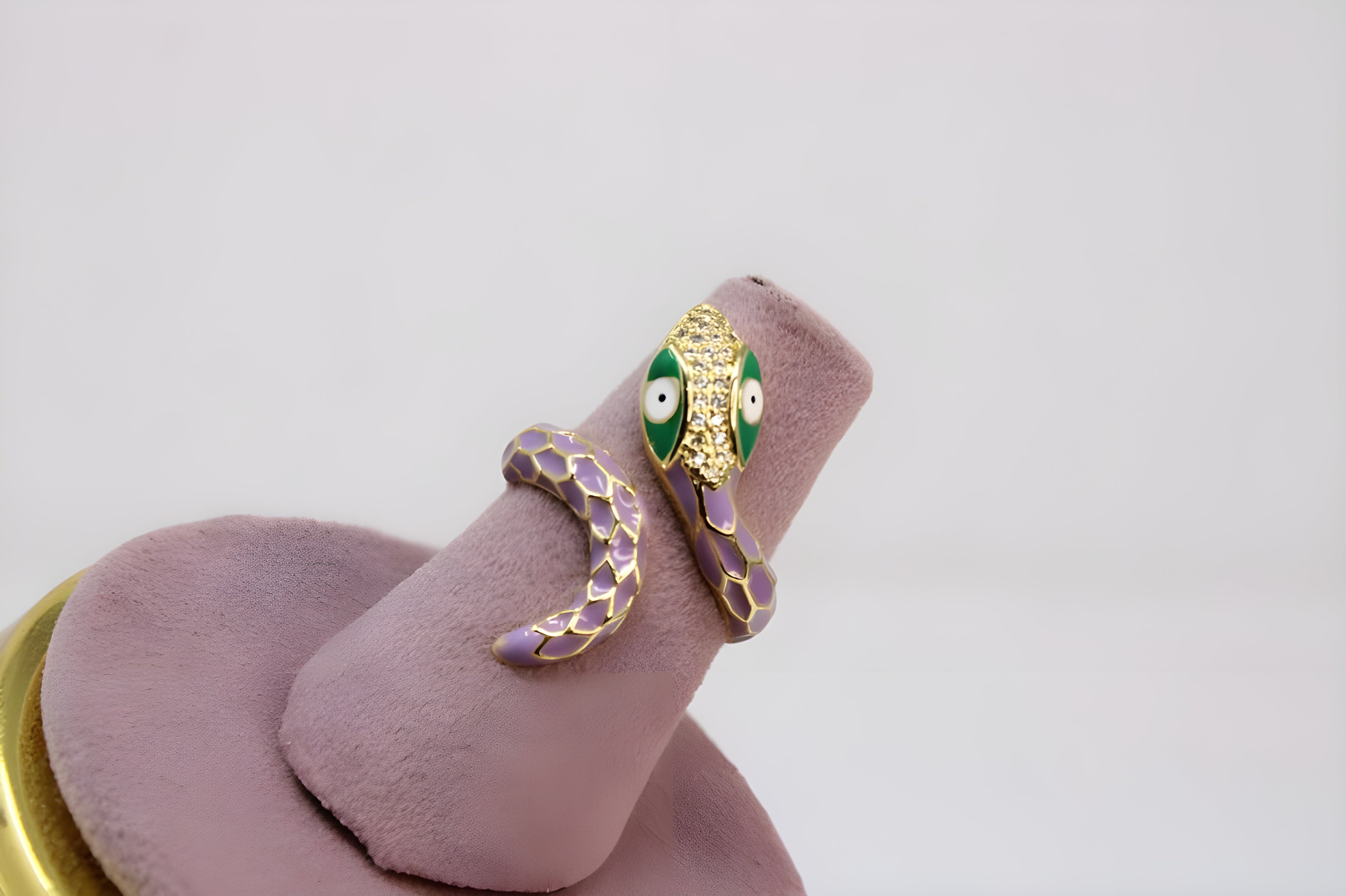 Multicolor Serpent Crystal Ring