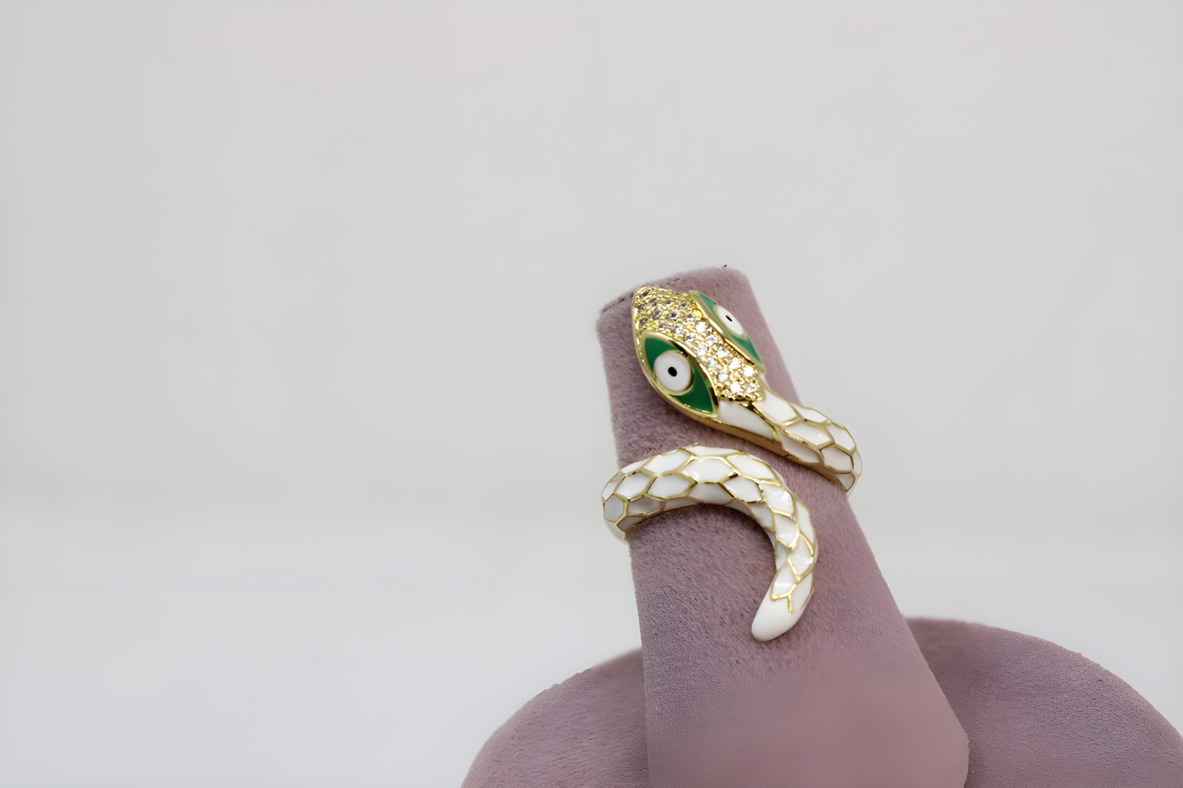 Multicolor Serpent Crystal Ring