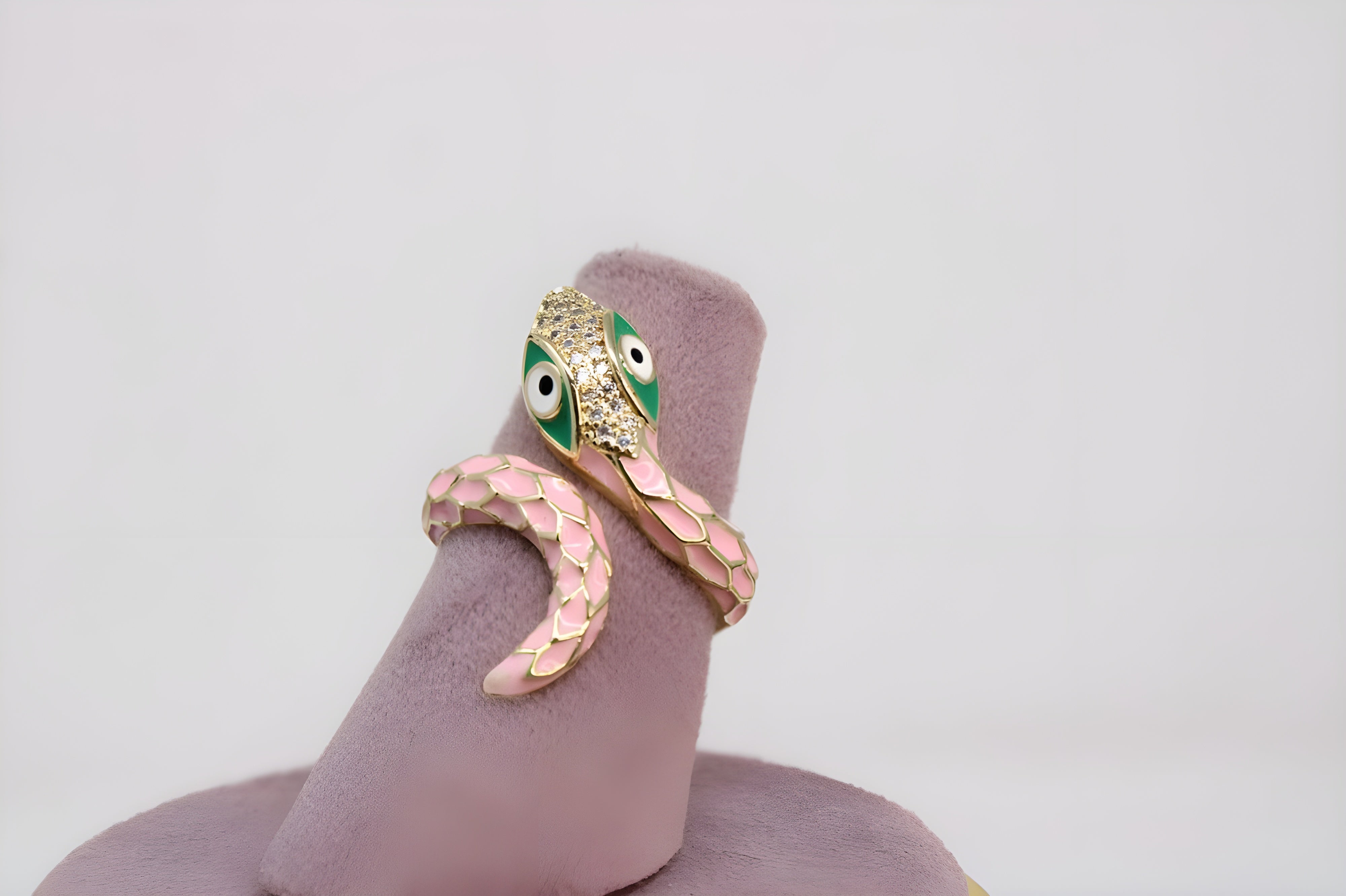 Multicolor Serpent Crystal Ring