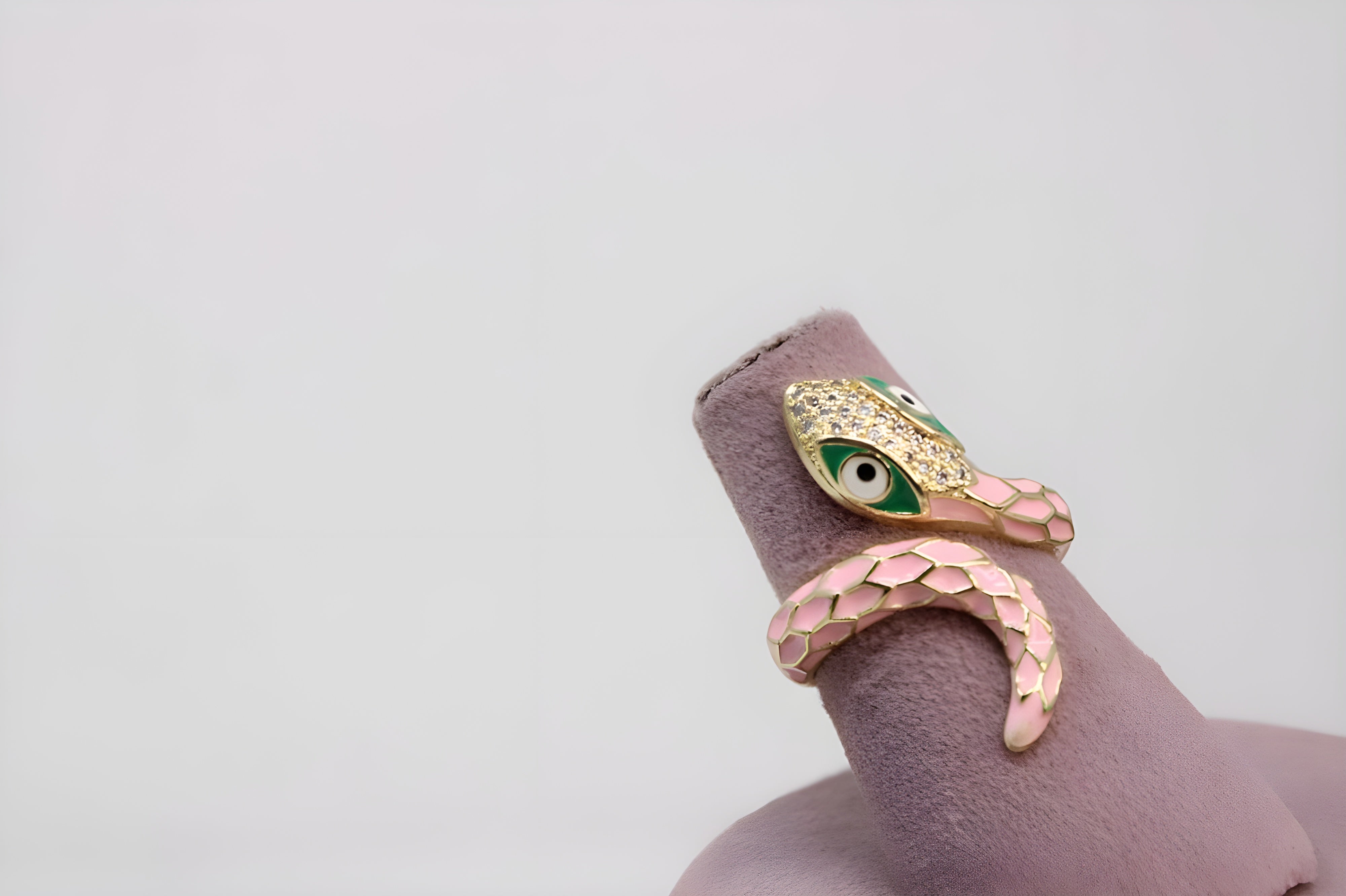 Multicolor Serpent Crystal Ring