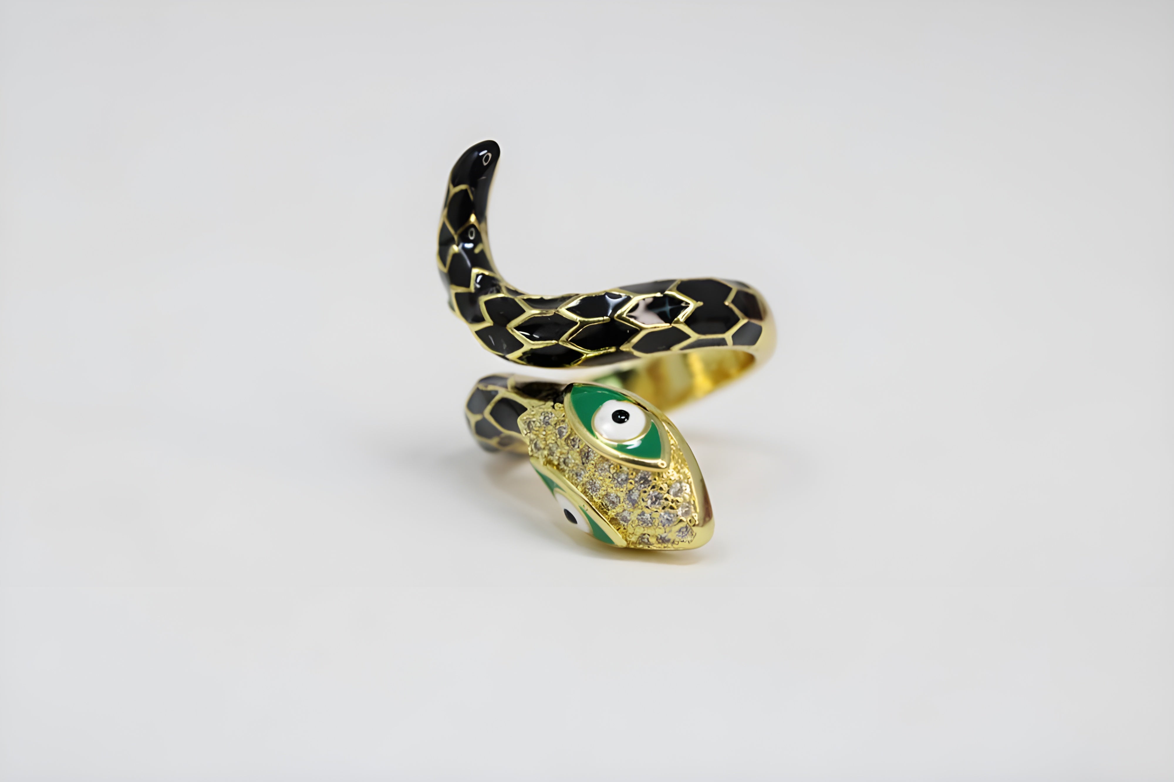 Multicolor Serpent Crystal Ring