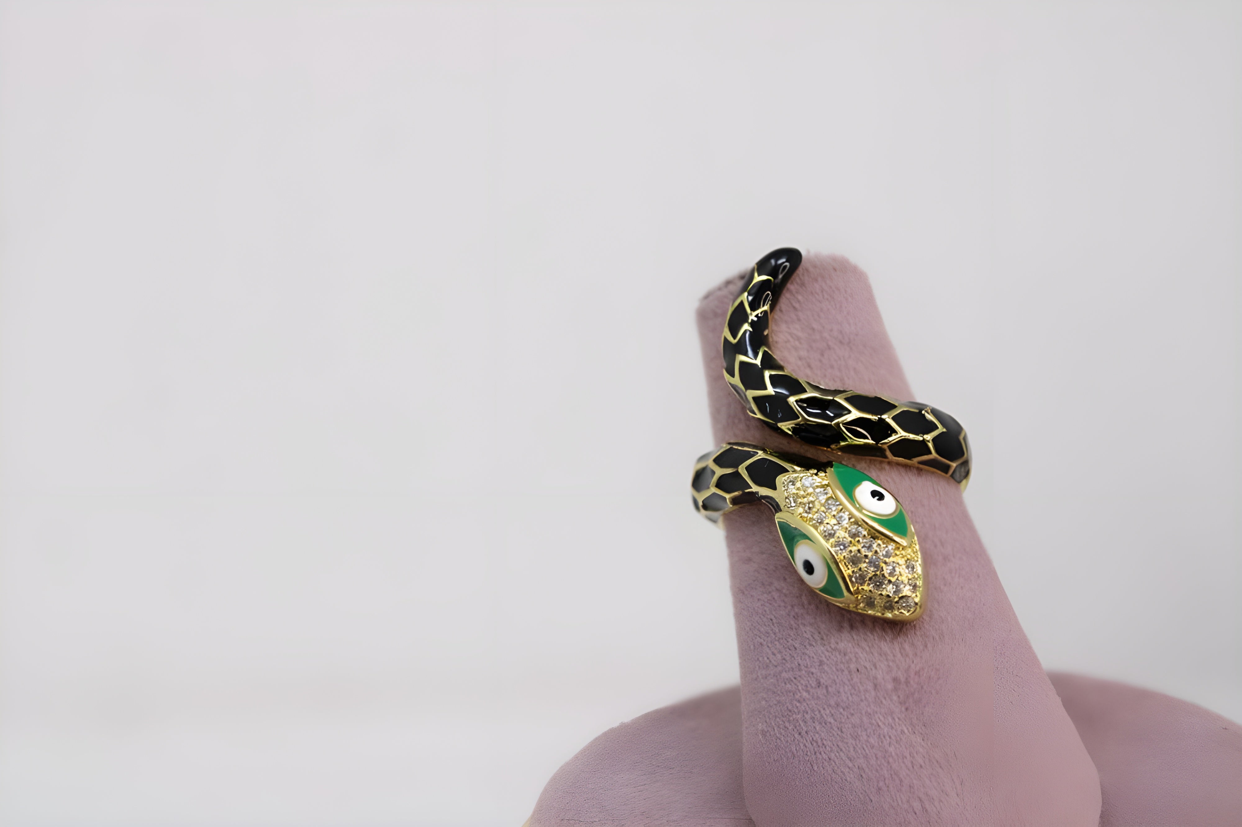 Multicolor Serpent Crystal Ring