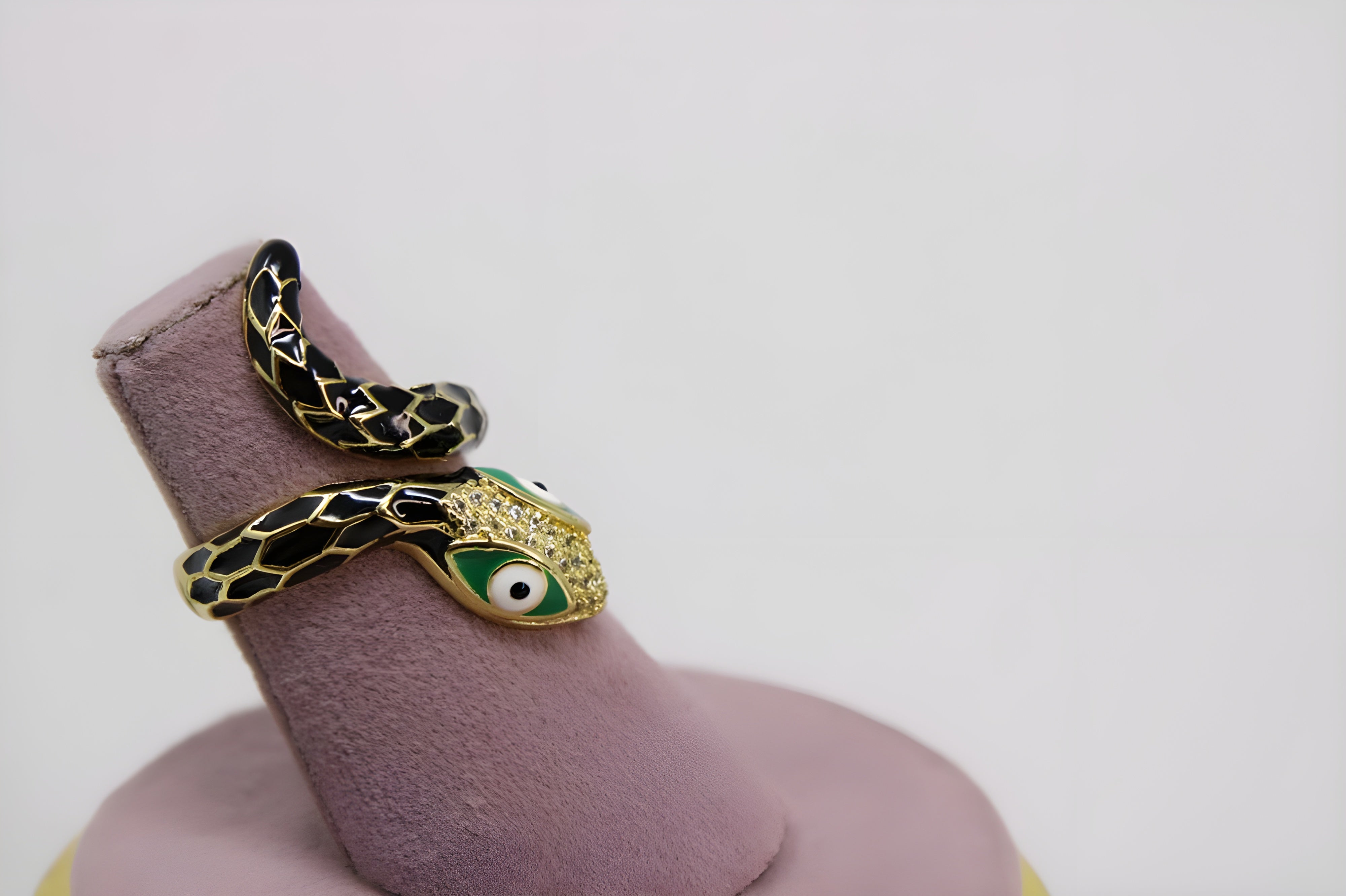 Multicolor Serpent Crystal Ring