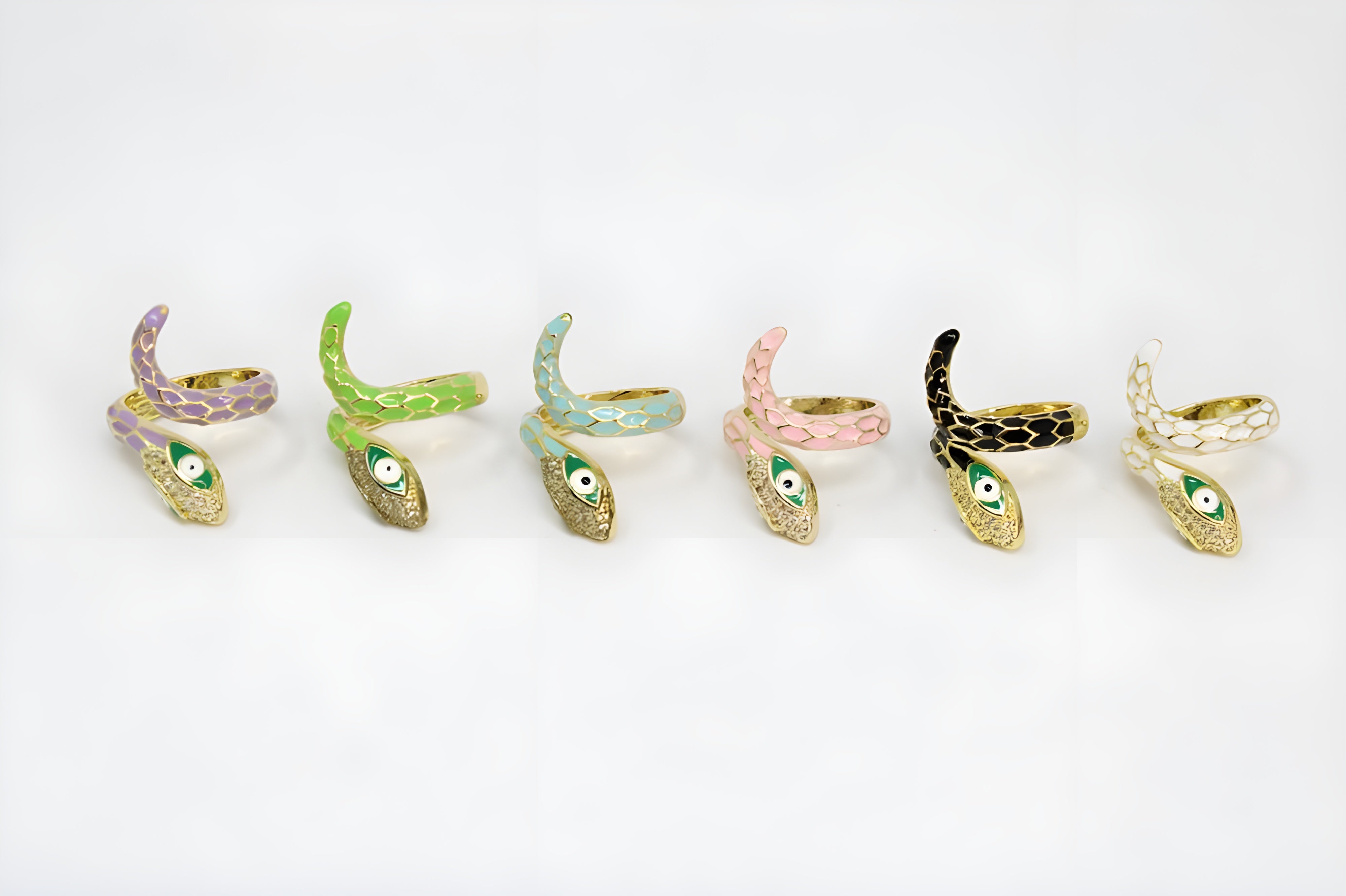 Multicolor Serpent Crystal Ring