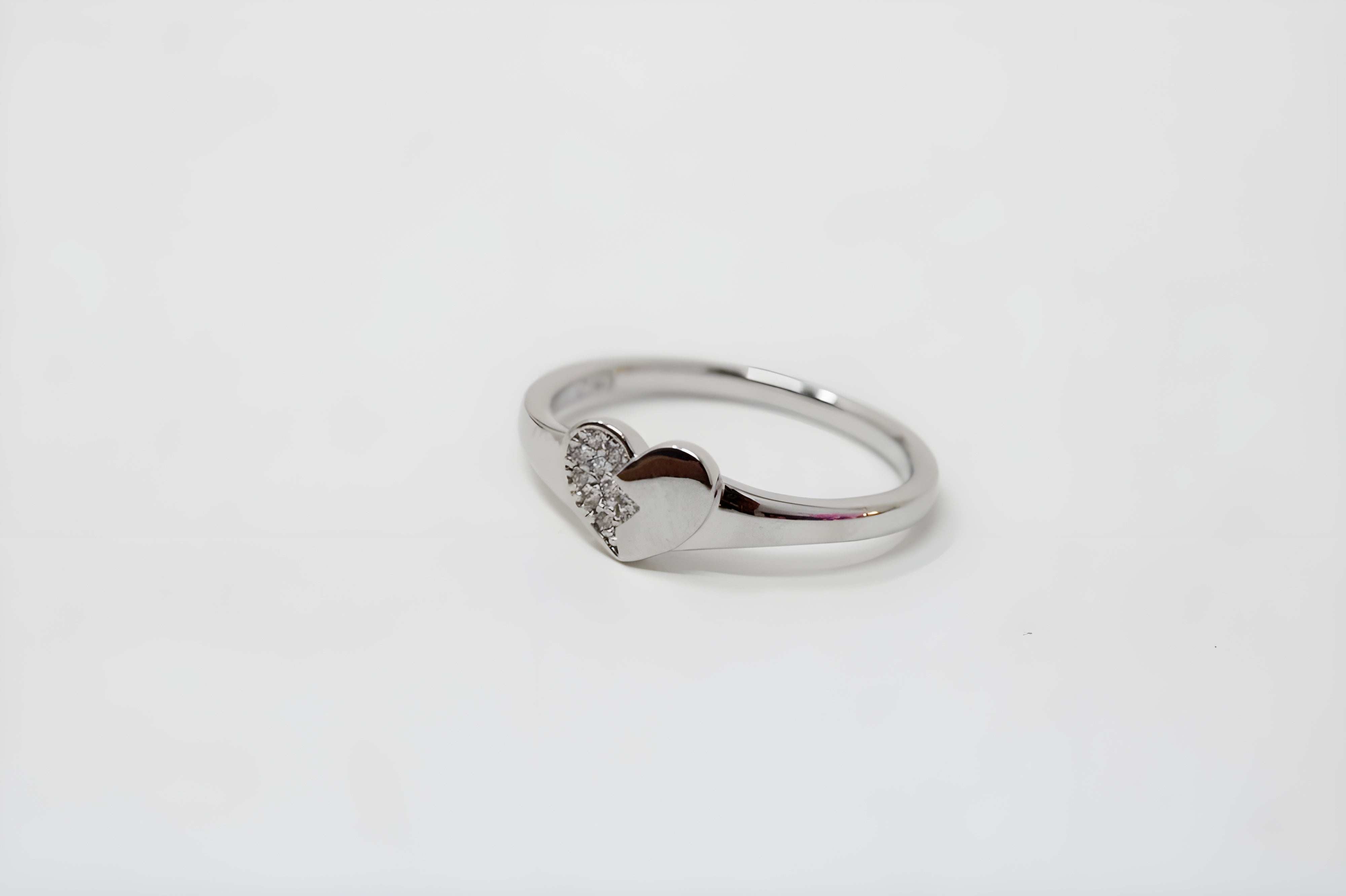 Heartfelt Crystal Silver Ring