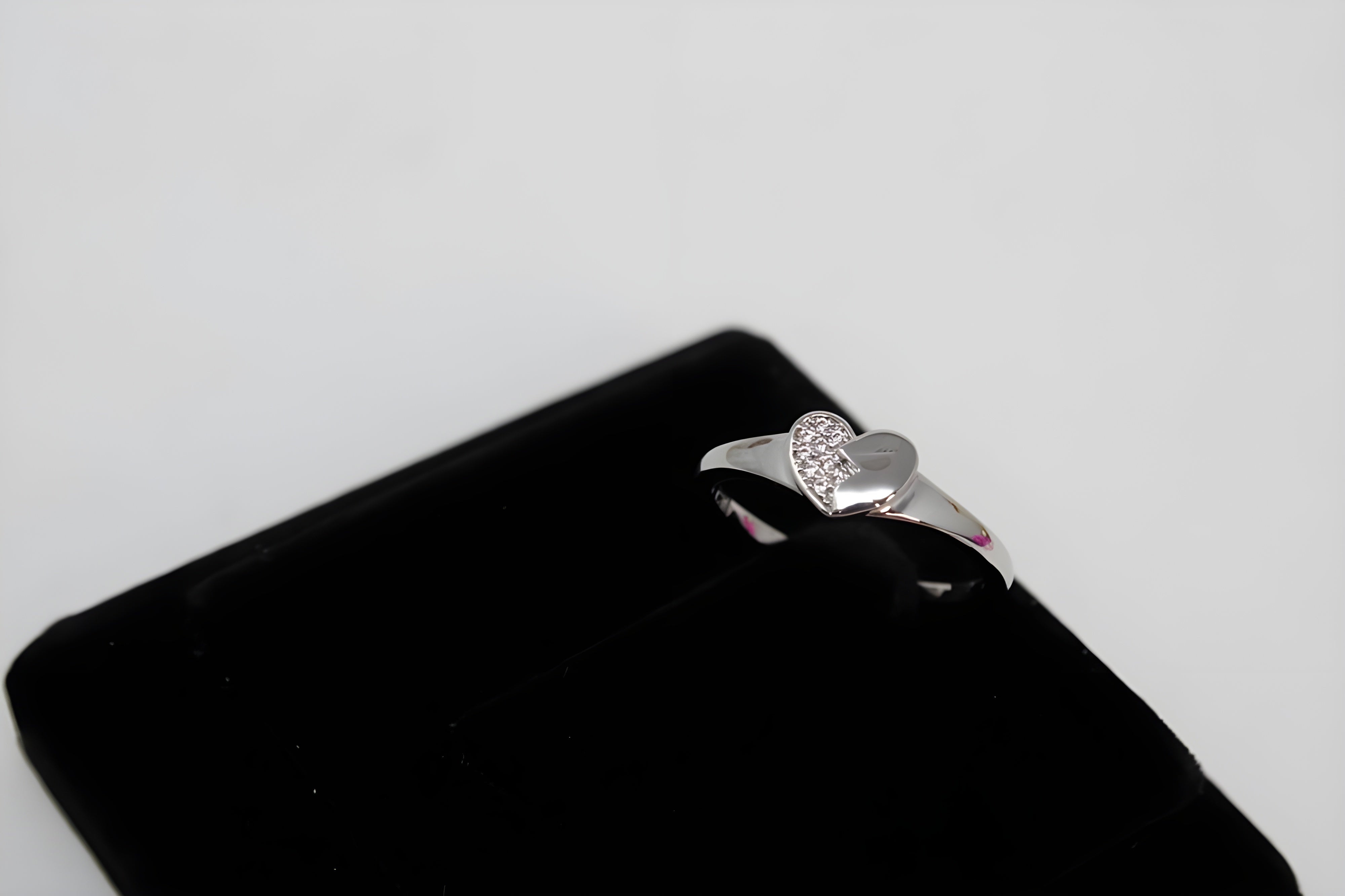 Heartfelt Crystal Silver Ring