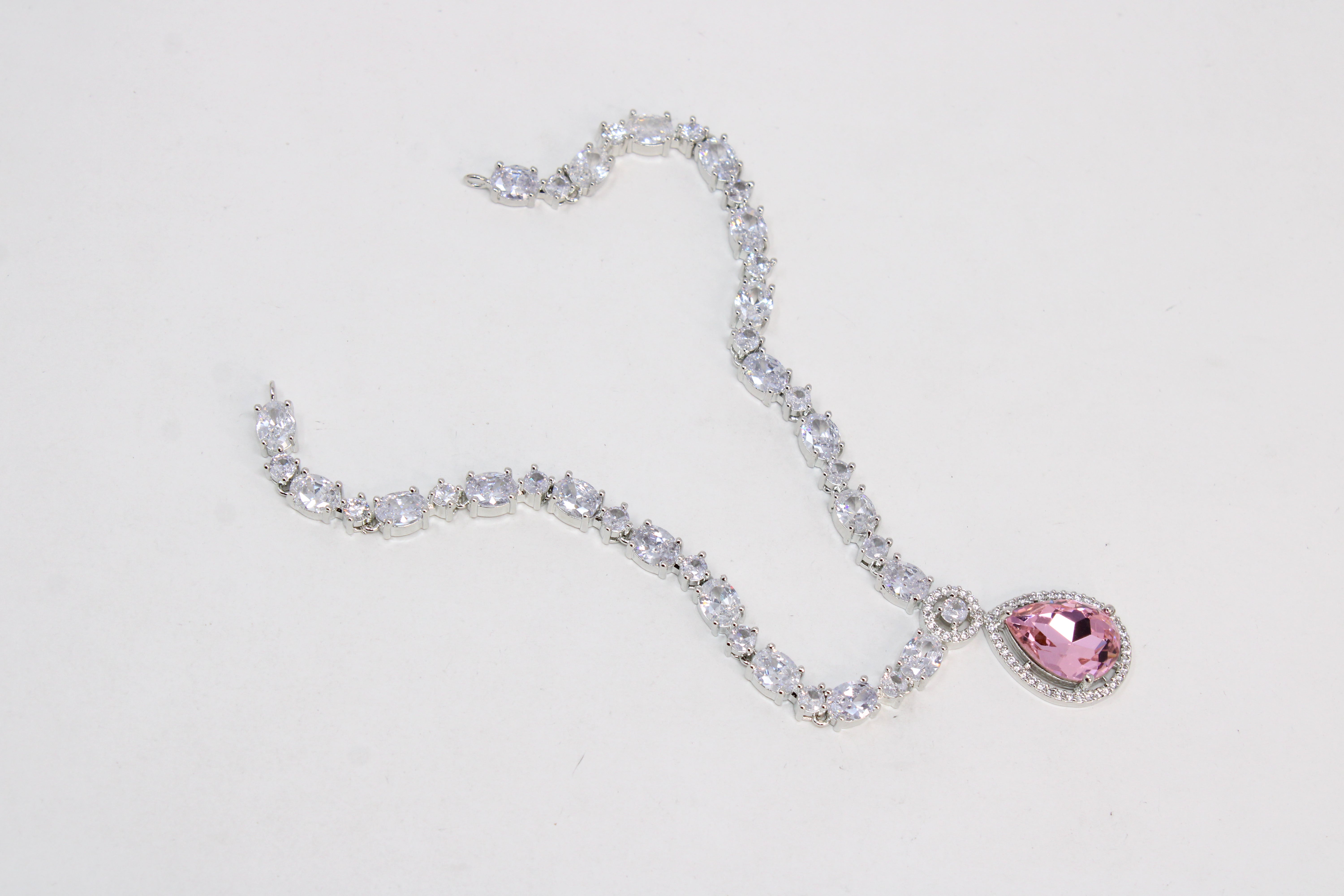 Sparkling Drop Crystal Necklace Set