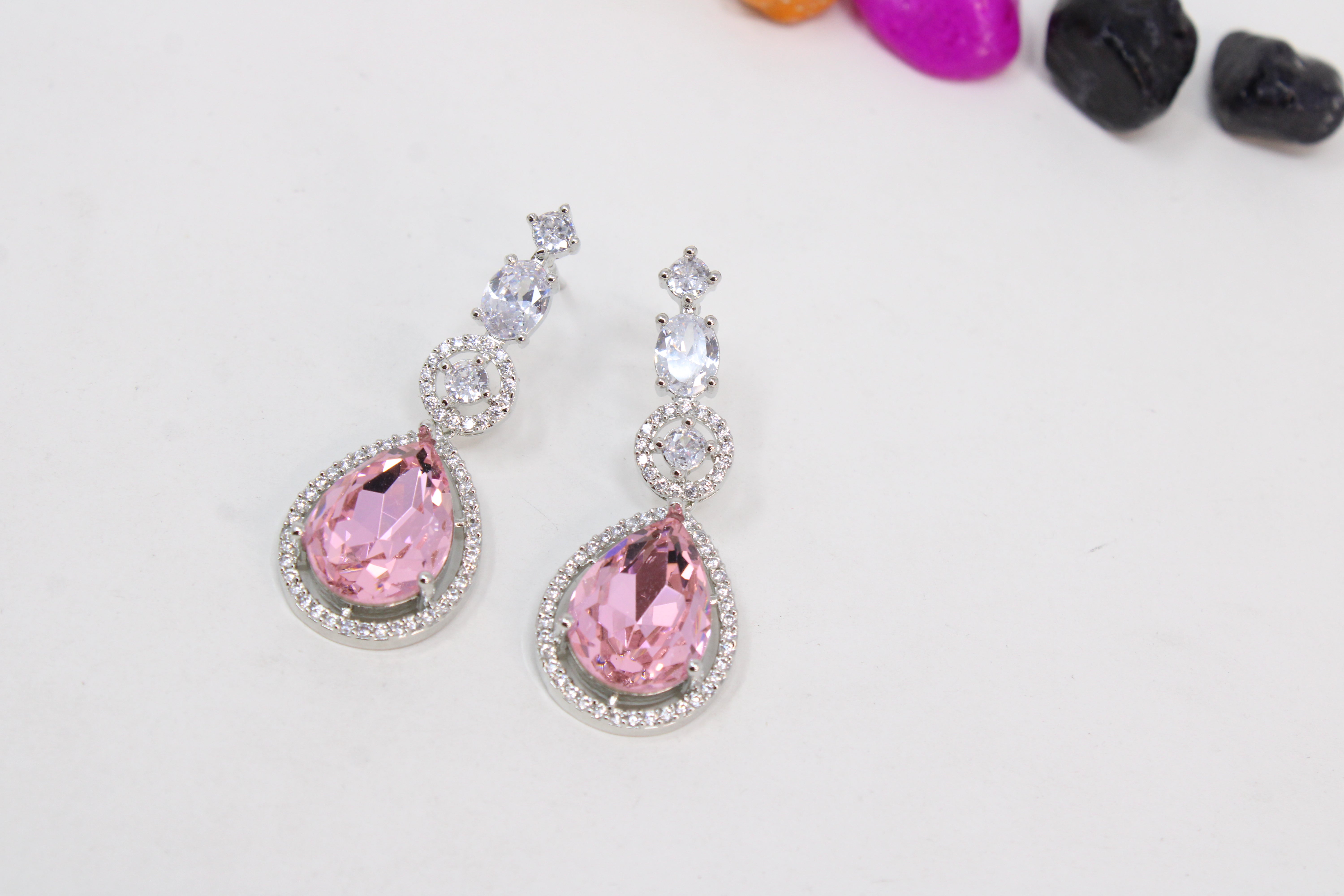 Sparkling Drop Crystal Necklace Set