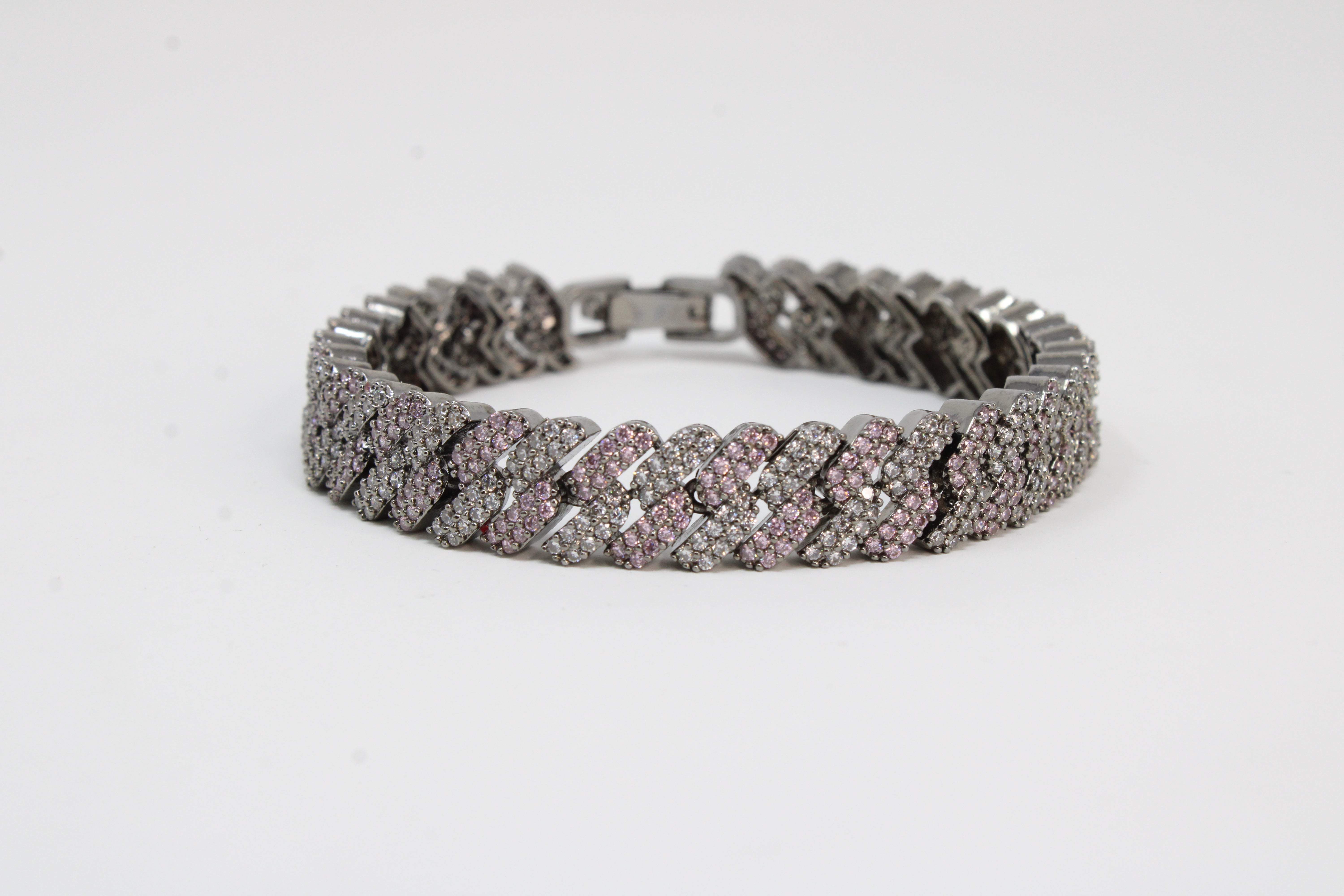 Silver Crystal Chain Bracelet