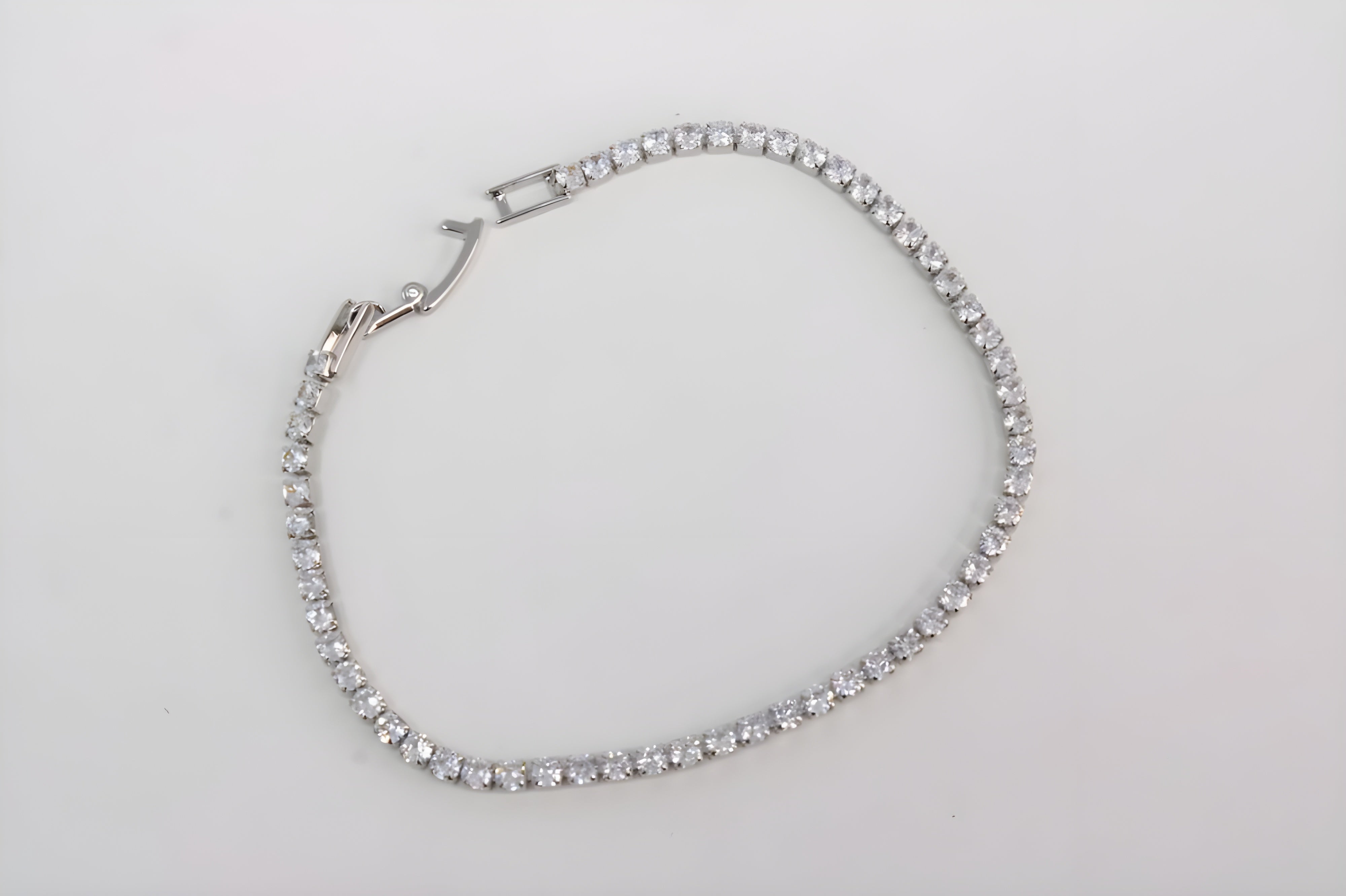 Silver Crystal Chain Bracelet