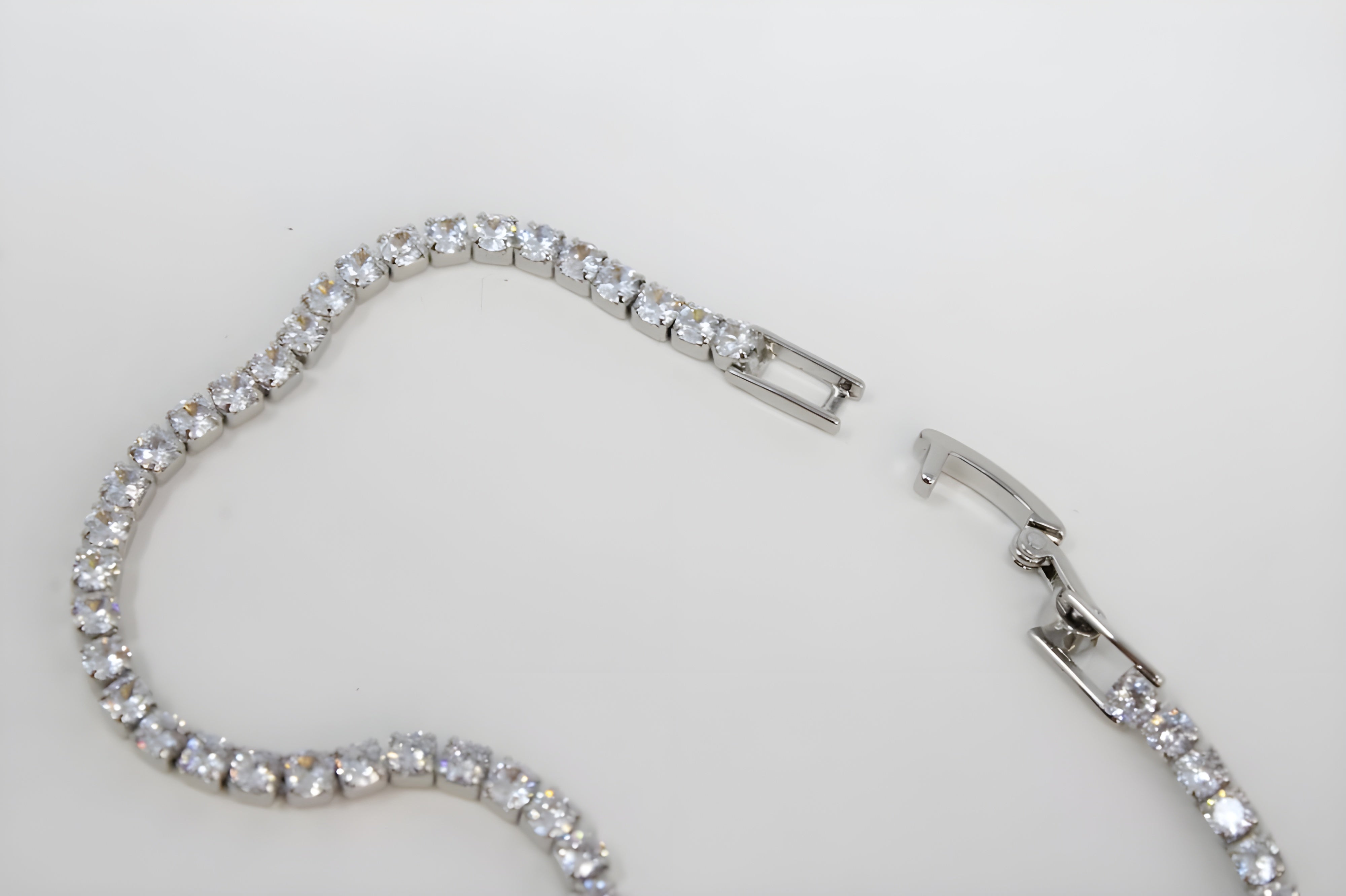 Silver Crystal Chain Bracelet