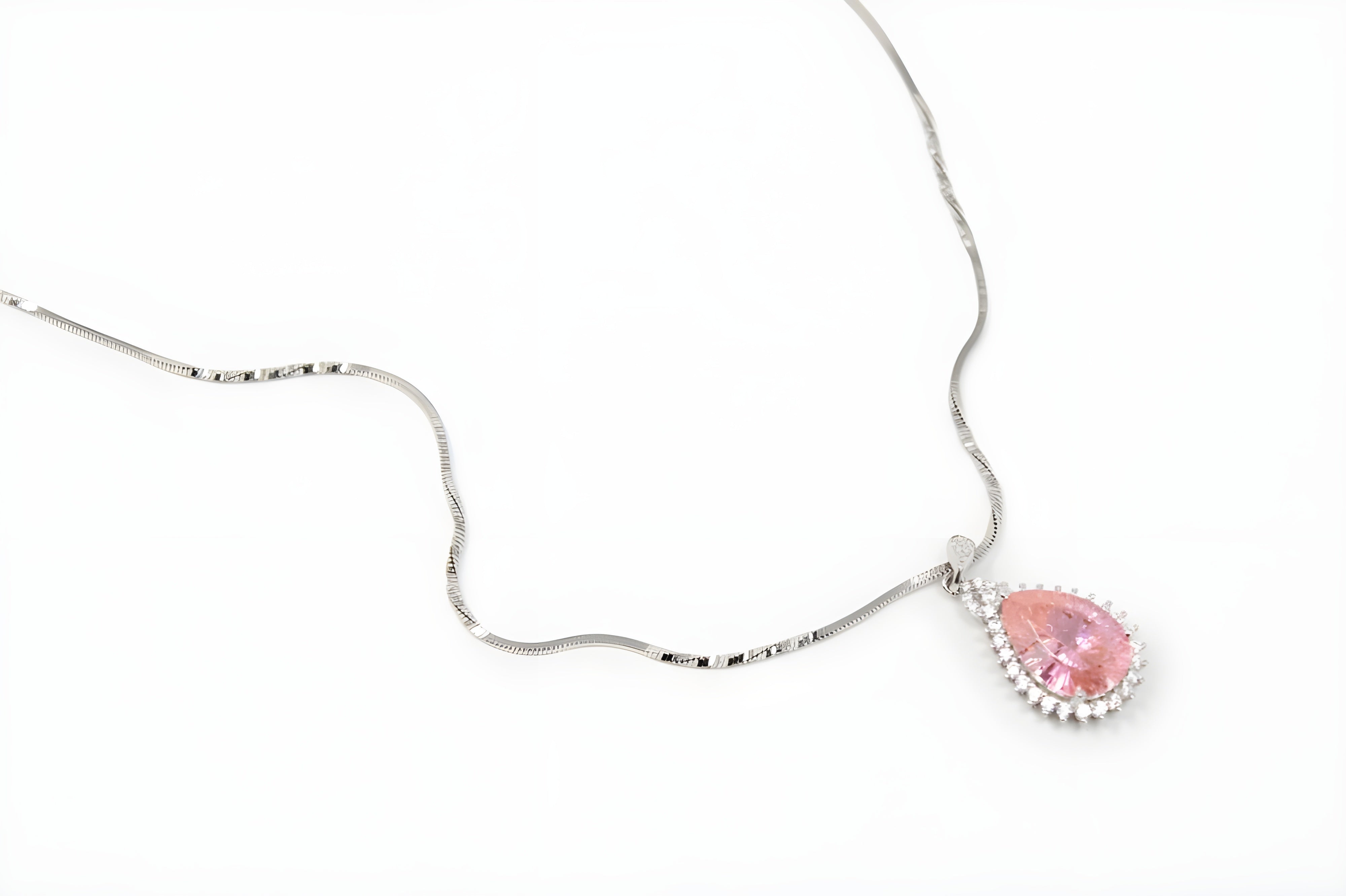 Twilight Peach Teardrop Elegance Pendant