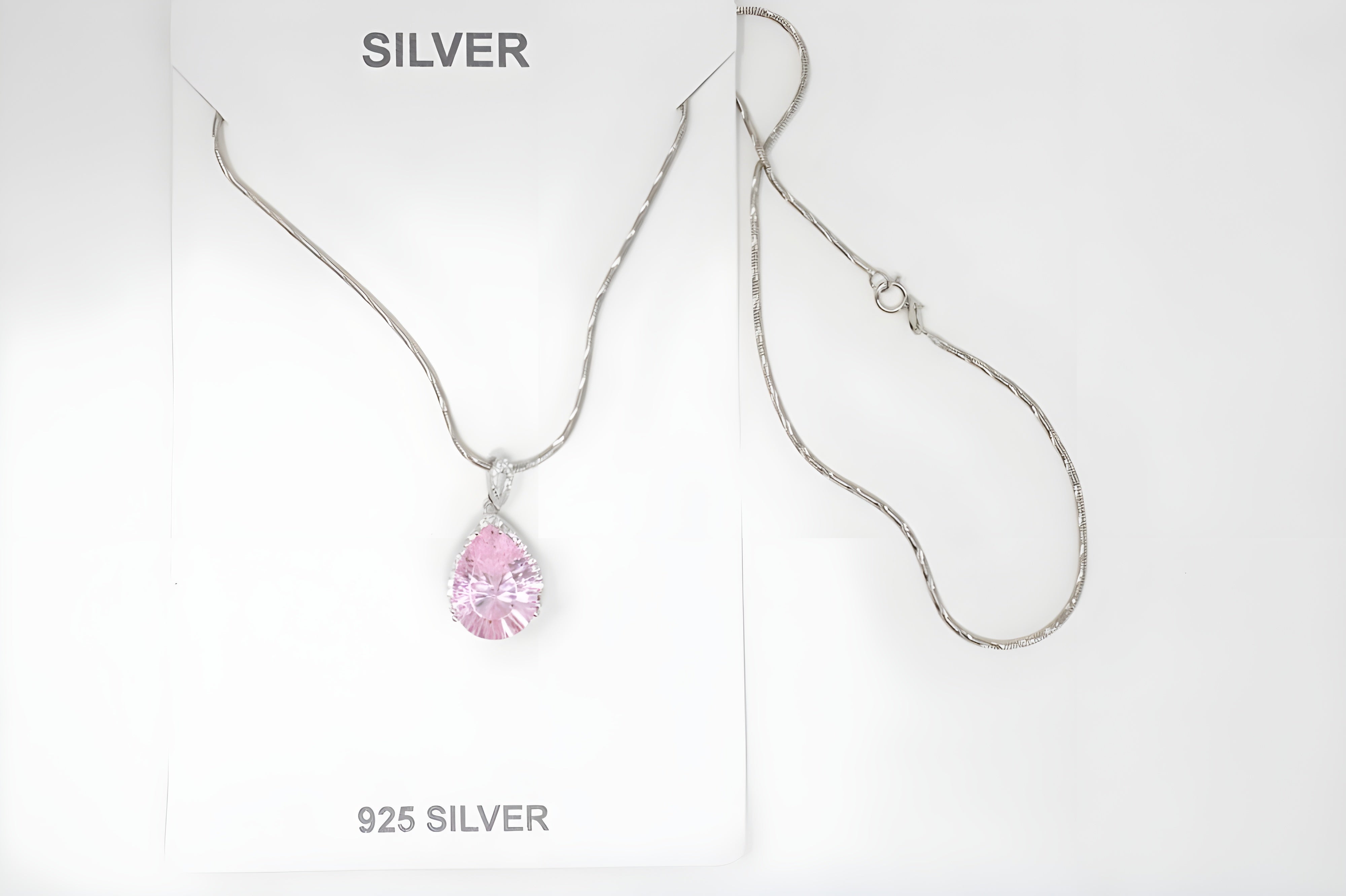 Rose Blossom Elegance Teardrop Pendant with VeeLux Crystals