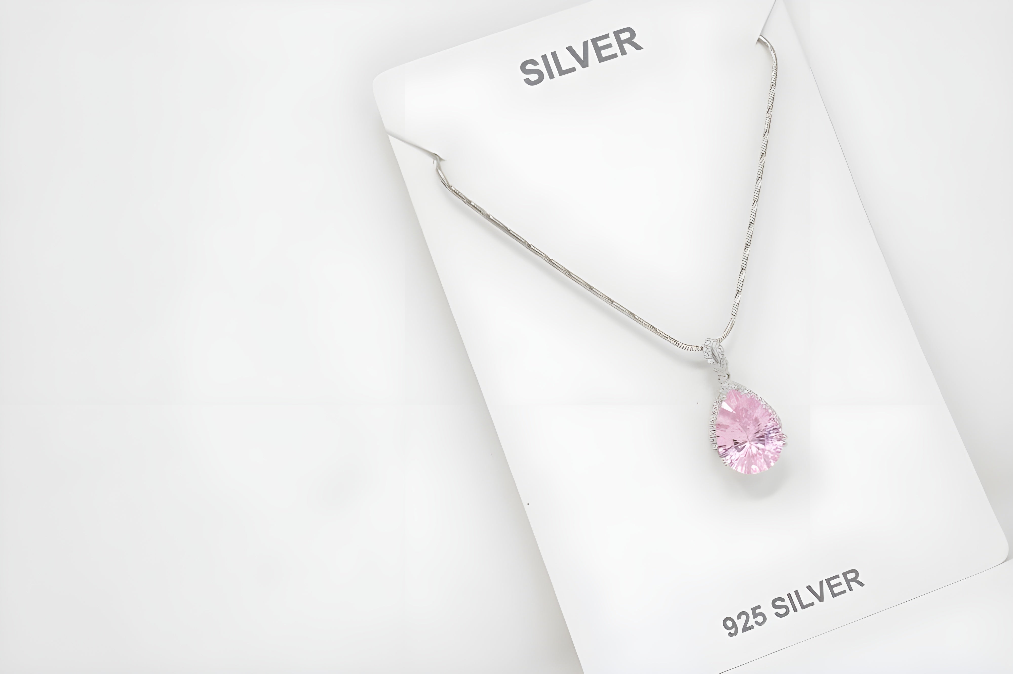 Rose Blossom Elegance Teardrop Pendant with VeeLux Crystals