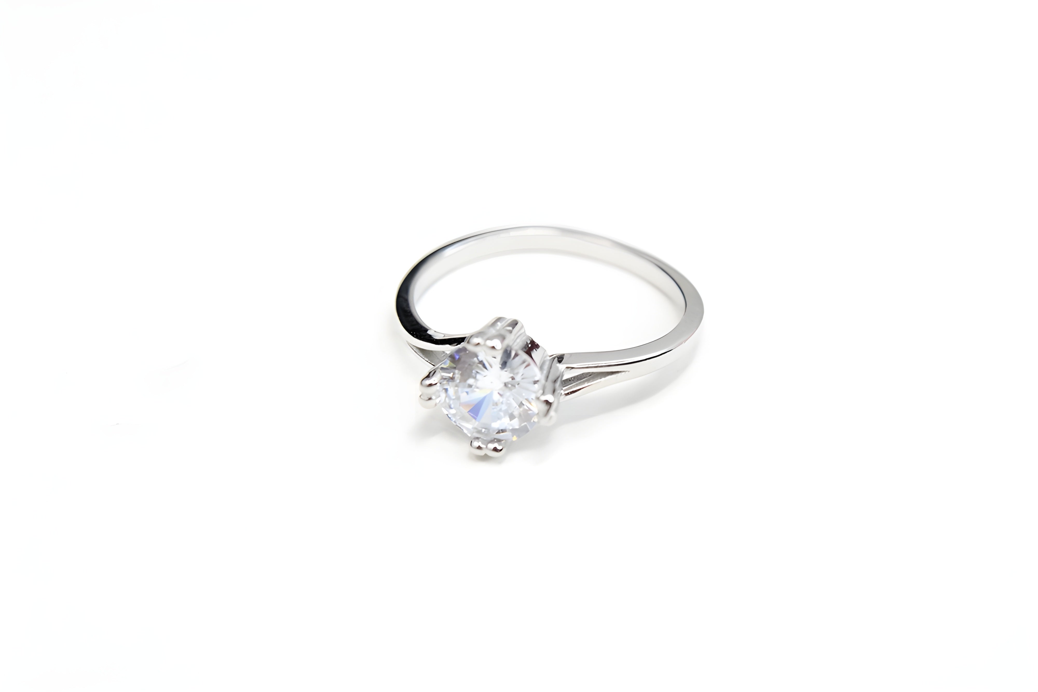 Ethereal Silver Serenity Swarovski Crystal Ring