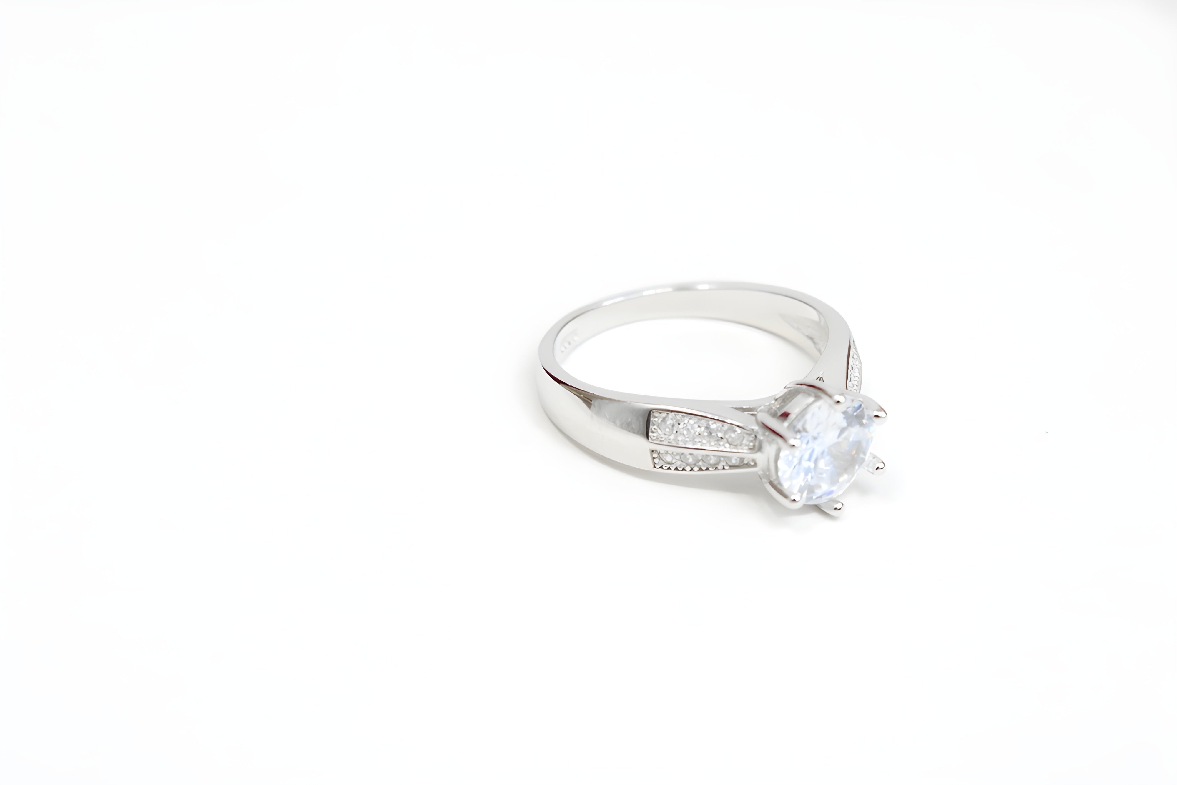 Whispering Crystal Sterling Silver Ring